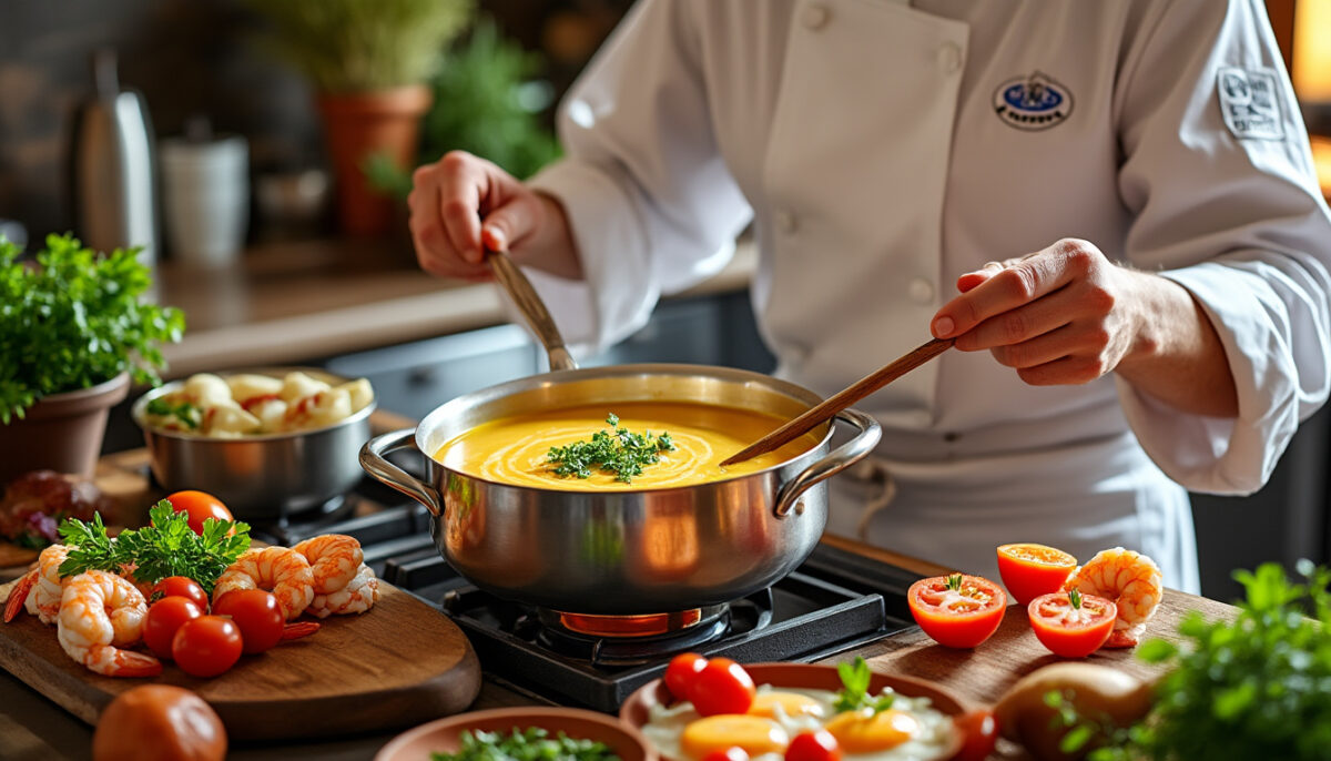 découvrez notre recette de bisque légère et savoureuse, un délice marin qui éveillera vos papilles. facile à préparer, cette soupe réconfortante allie des ingrédients frais et des saveurs délicates pour un plat raffiné à savourer en toute occasion.